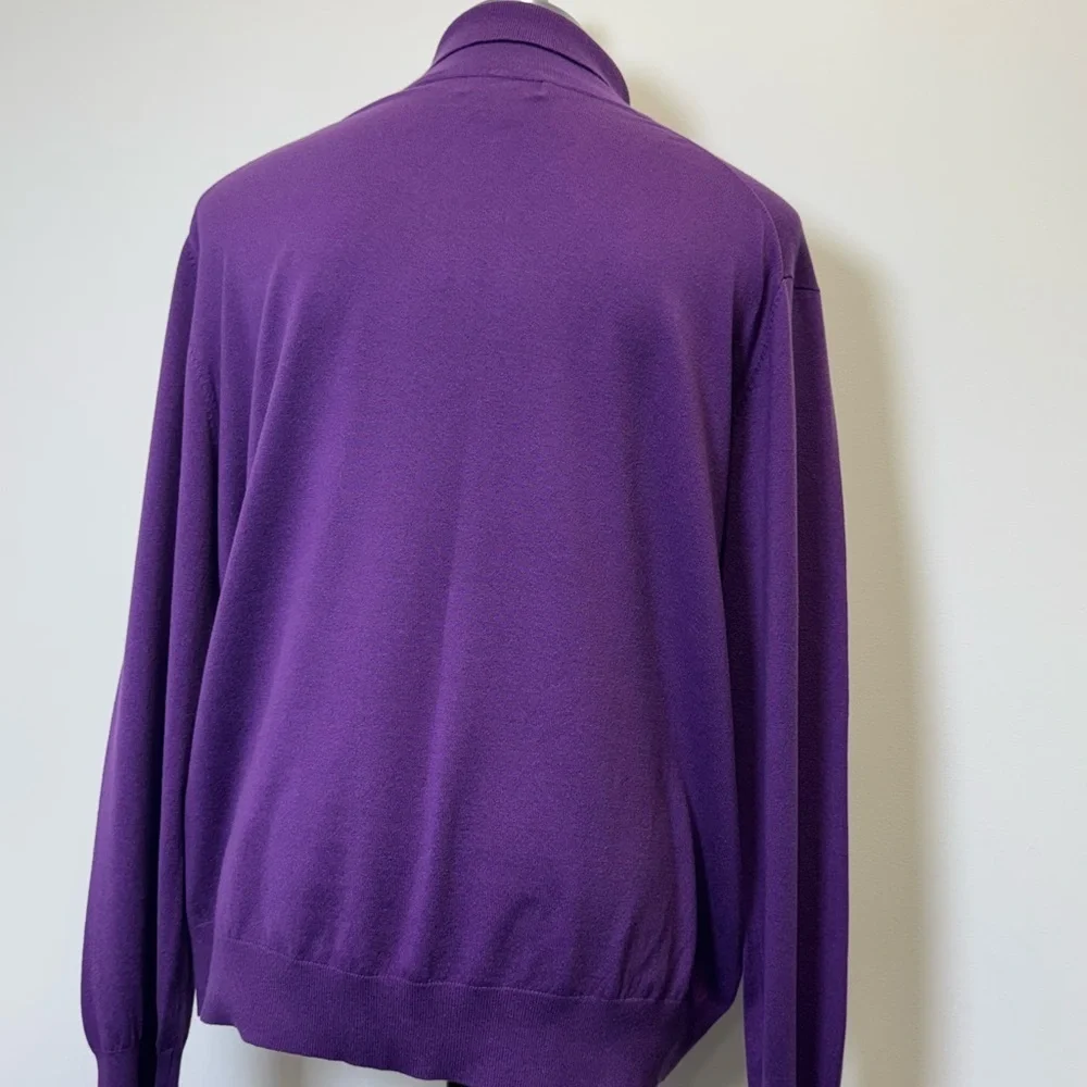 PRESTIGE ORIGINAL Purple Knit Turtleneck Sweater – 4XL